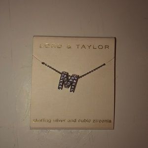 Sterling silver “M” Pendant necklace